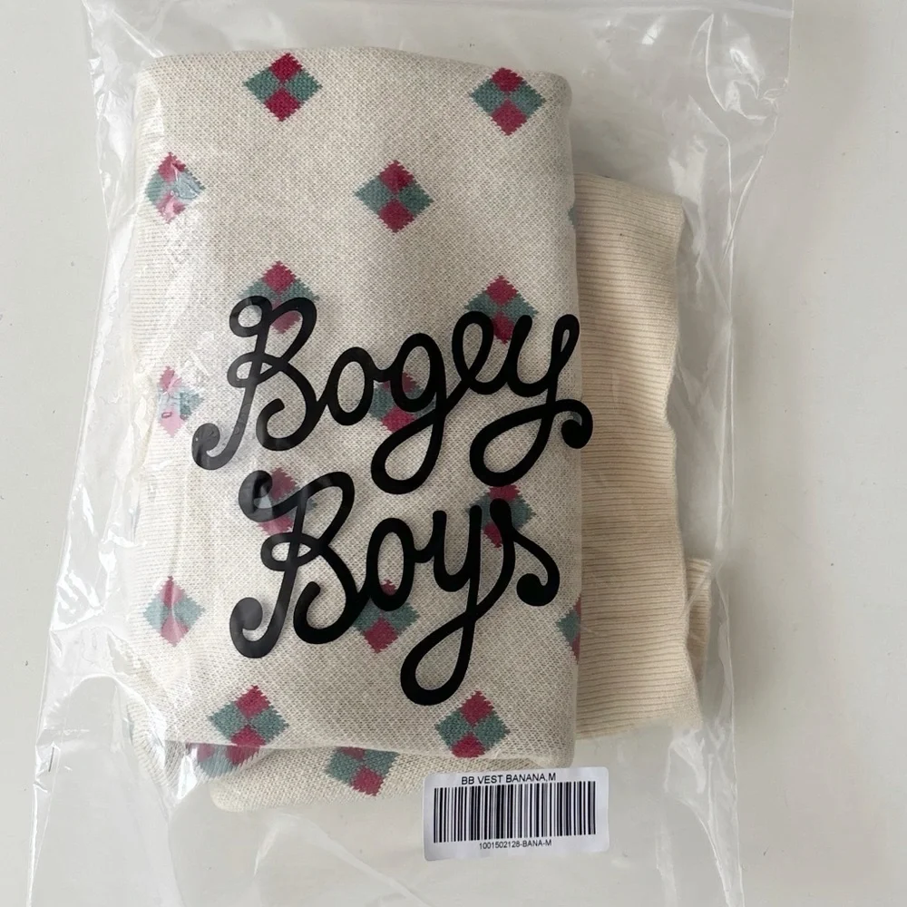 Bogey Boys by Macklemore Diamond Sweater Vest Banana Yellow Size Medium New